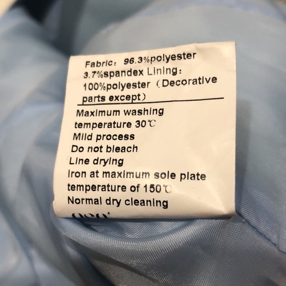 Vintage Jacket Size XS Pastel Blue Floral Embroidery - Picture 13 of 13